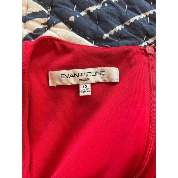 Evan Picone red shift dress size 10 - Picture 3 of 4